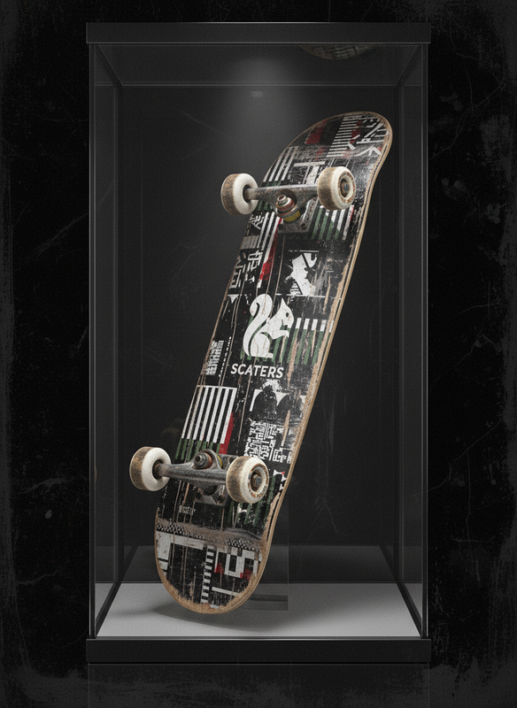 Worn Skateboard Artifact