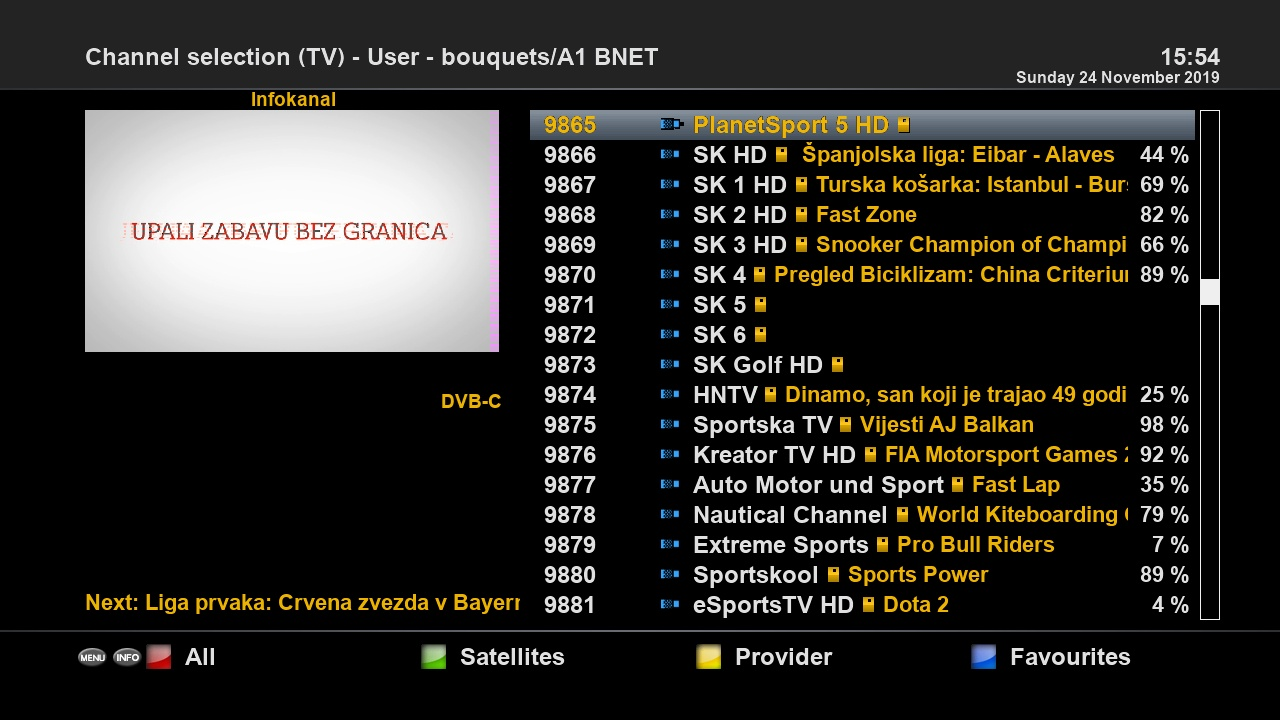 A1 B.net] A1 Bnet TV - Popis programa - Kabelska TV - Satelitski Forum - SF
