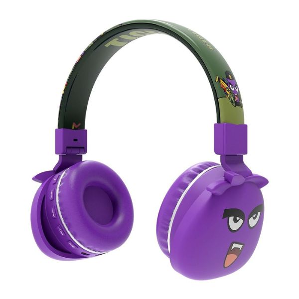 Mercaton® Monster vezeték nélküli fejhallgató gyerekeknek, mikrofon, FM  rádió, MicroSD foglalat, Bluetooth 5.0, 8 óra, lila - eMAG.hu