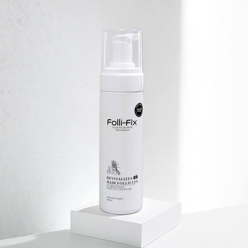 Folli-Fix 5% Minoxidil Foam Product Bottle