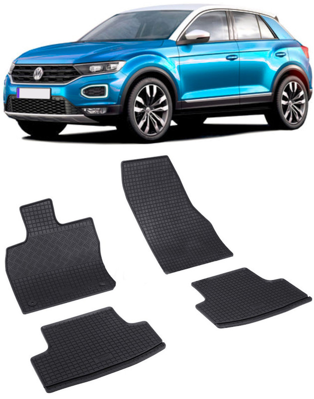 Set 4 covorase Volkswagen T-Roc 2017-prezent, din cauciuc 100%, compatibile cu autoturismul Volkswagen T-Roc