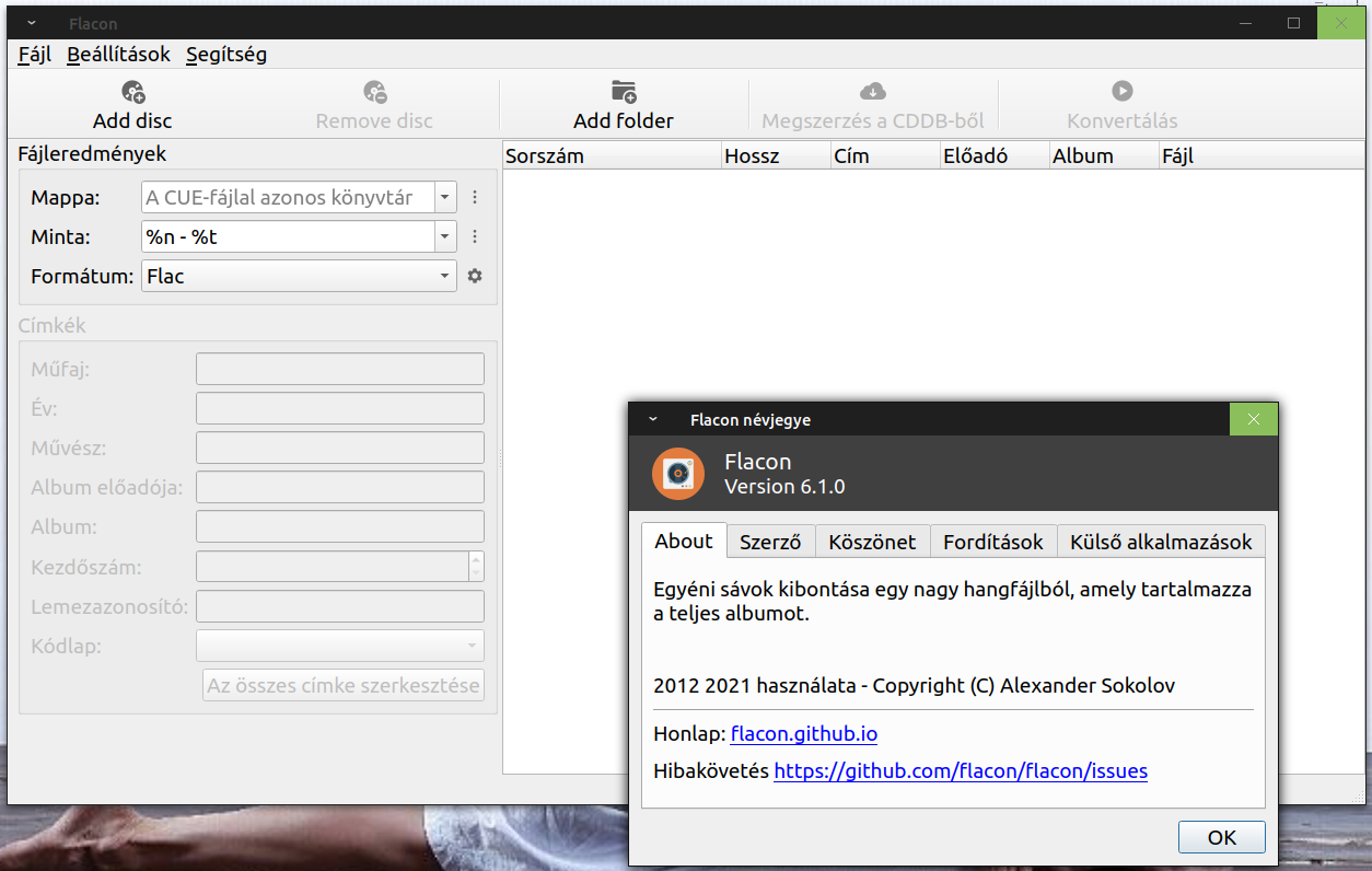 Flacon 6.1.0 (Sokoloff - Debian 10)