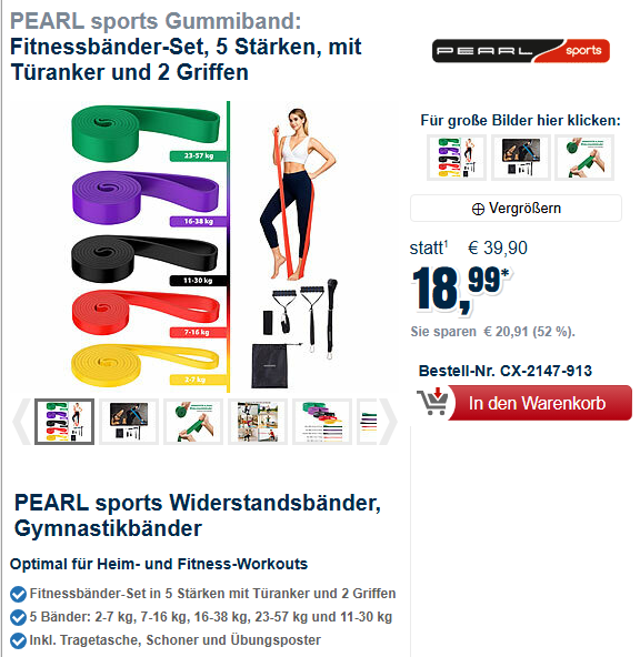 Widerstandsbänder-Set von Pearl
