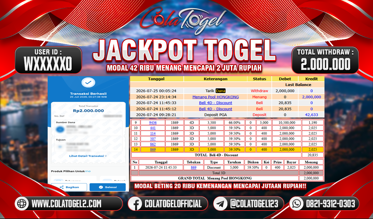 JACKPOT HONGKONG LOTTO!!
