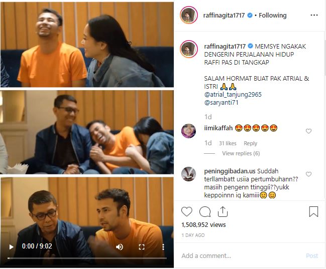 Raffi Ahmad bertemu sosok polisi yang pernah menangkapnya.