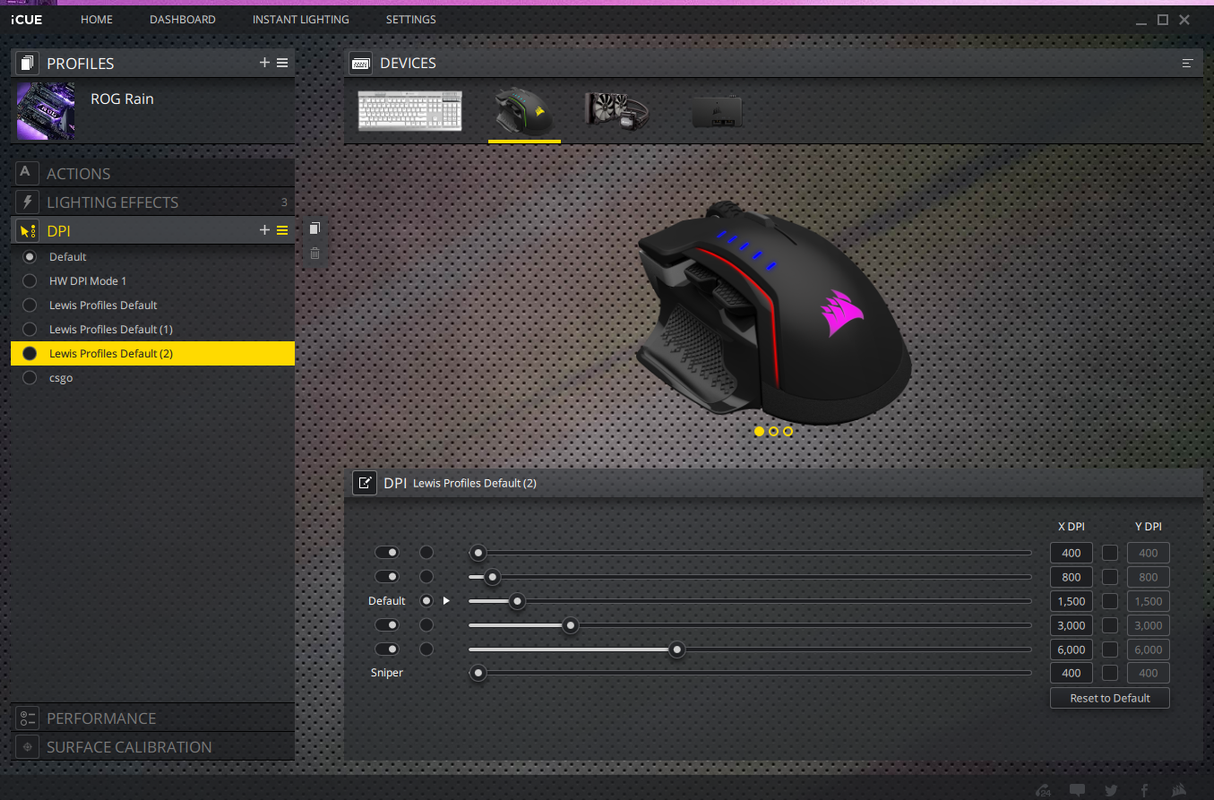 Un Delete Able Dpi Profiles The Corsair User Forums