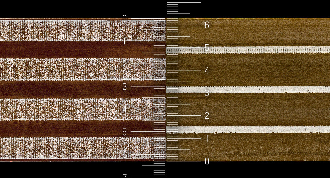07 A77 1-4Spur (7) Spuren und Löschrasen mit Skala