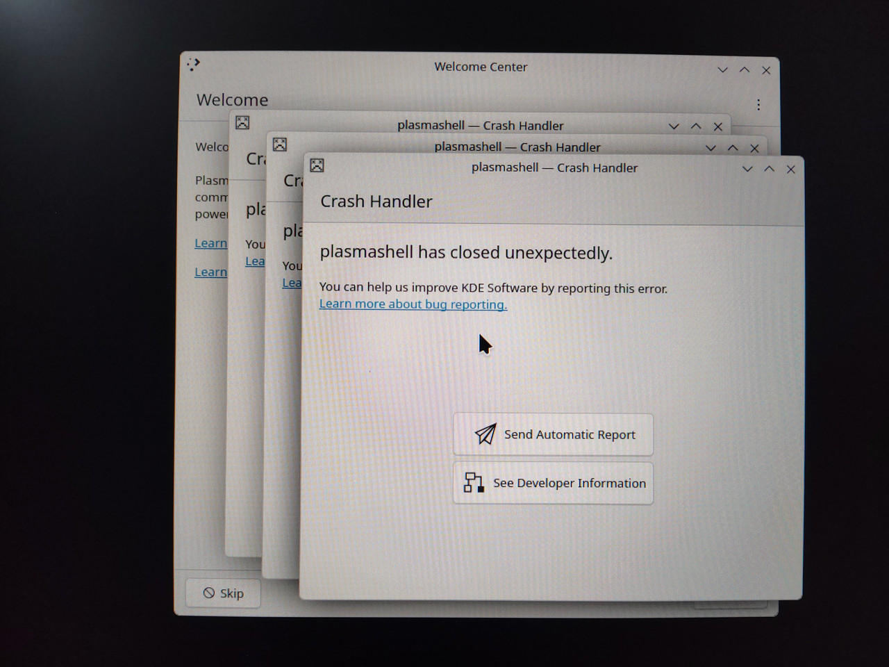 plasma shell broken