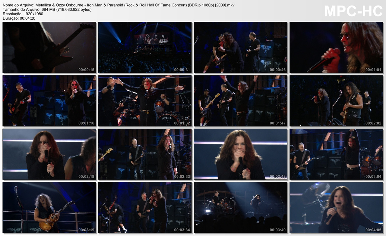 Metallica & Ozzy Osbourne - Iron Man & Paranoid (Rock & Roll Hall Of Fame Concert) (BDRip 1080p) [20