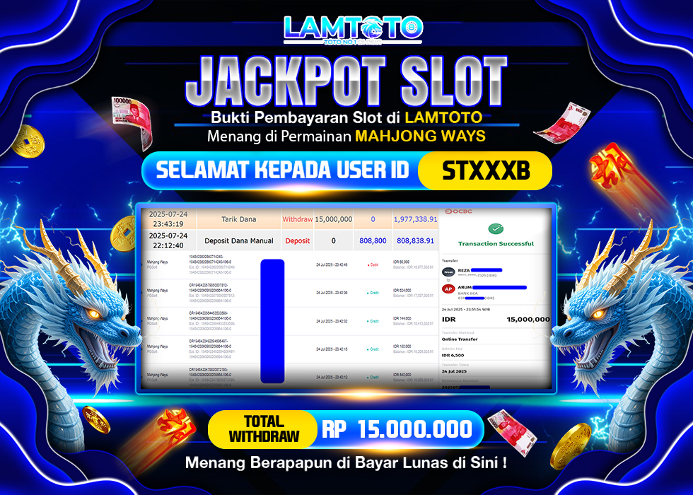 BUKTI JACKPOT LUNAS LAMTOTO