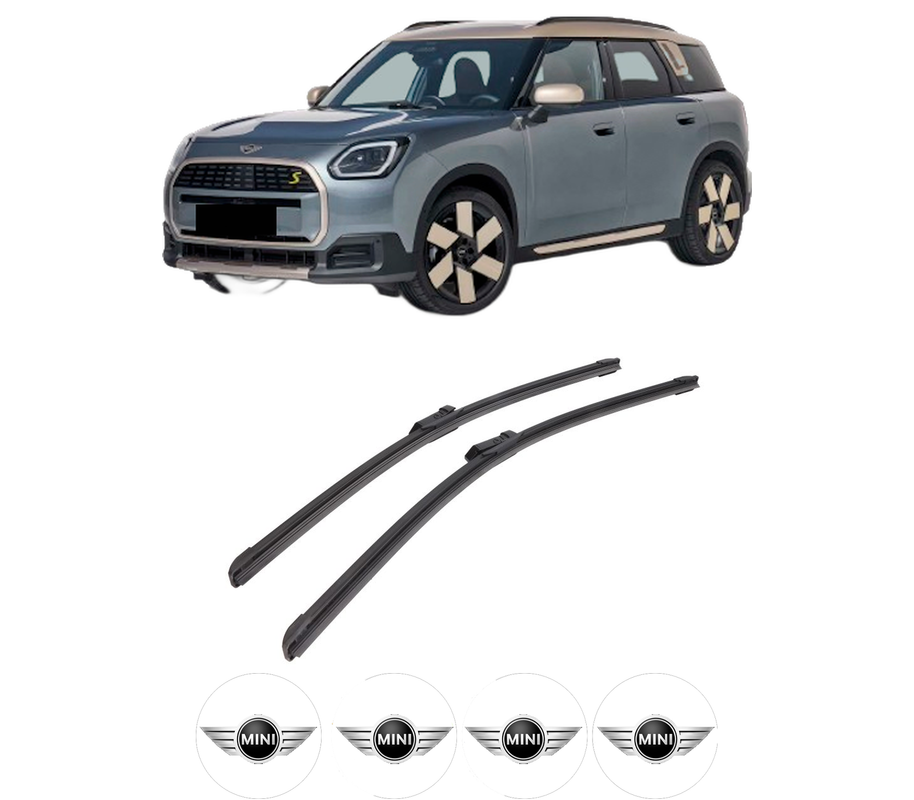 Set stergatoare auto MINI MINI COUNTRYMAN (U25) din 2023-2024, pentru parbriz auto, 2 bucati, Bosch Aerotwin, din cauciuc siliconat rezistent, 4 Stickere Auto MINI