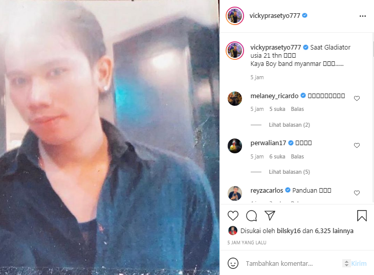 Vicky Prasetyo saat berusia 21 tahun