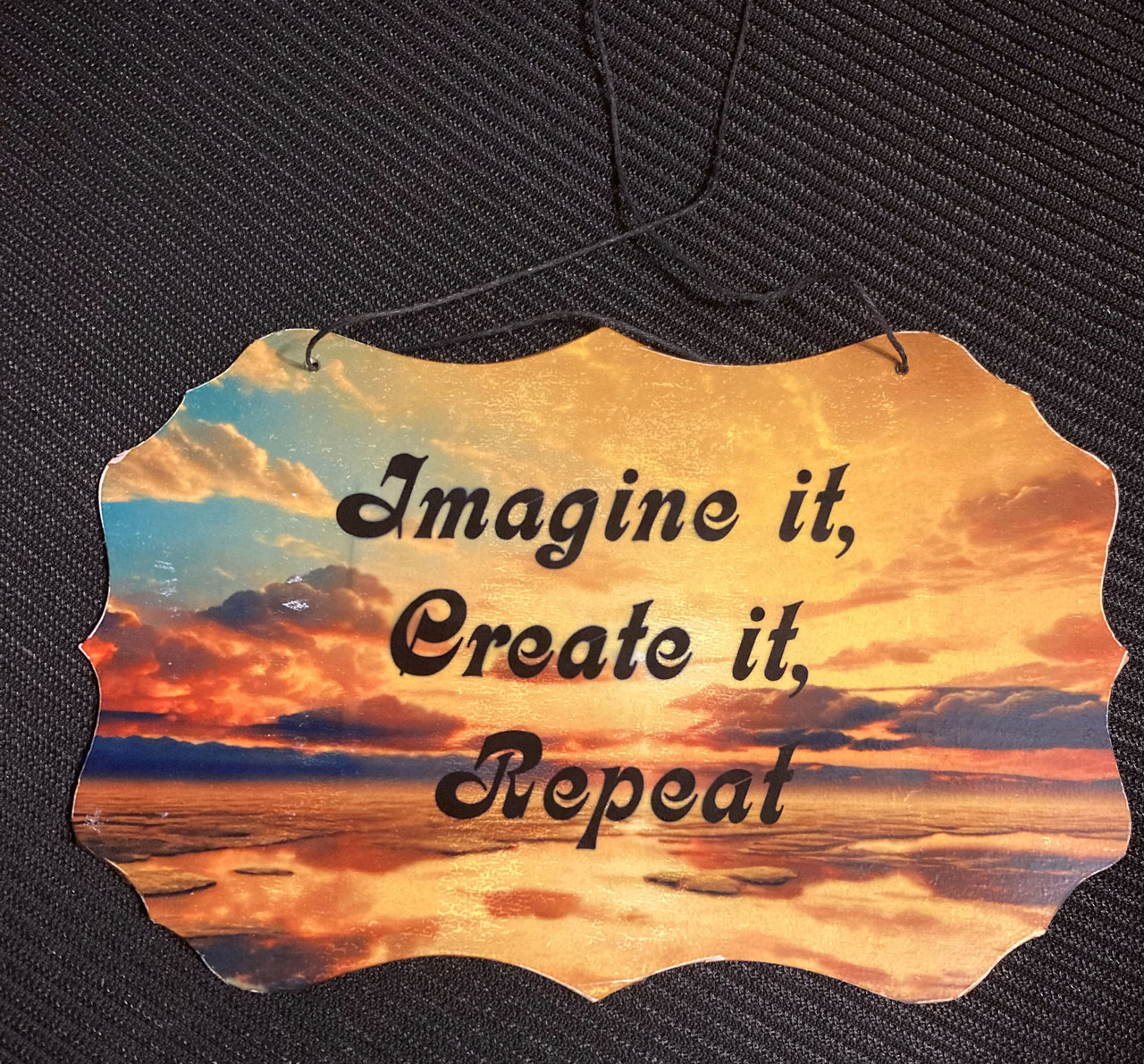 handcrafted sublimated crafting sign