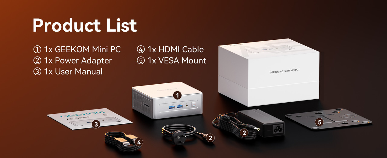 GEEKOM AE8 Mini PC, AMD Ryzen 9 8945HS, 32GB DDR5 RAM, 1TB SSD