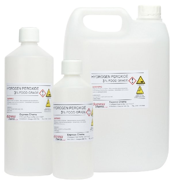 HYDROGEN PEROXIDE (3) FOOD GRADE 100ml to 1000 Litres (L) 24 HOUR DISPATCH eBay