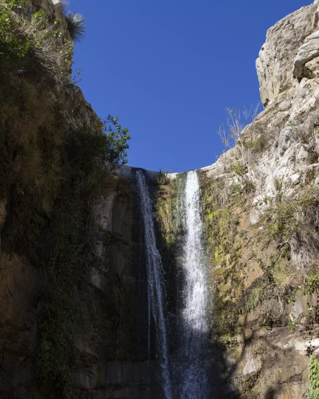 A waterfall