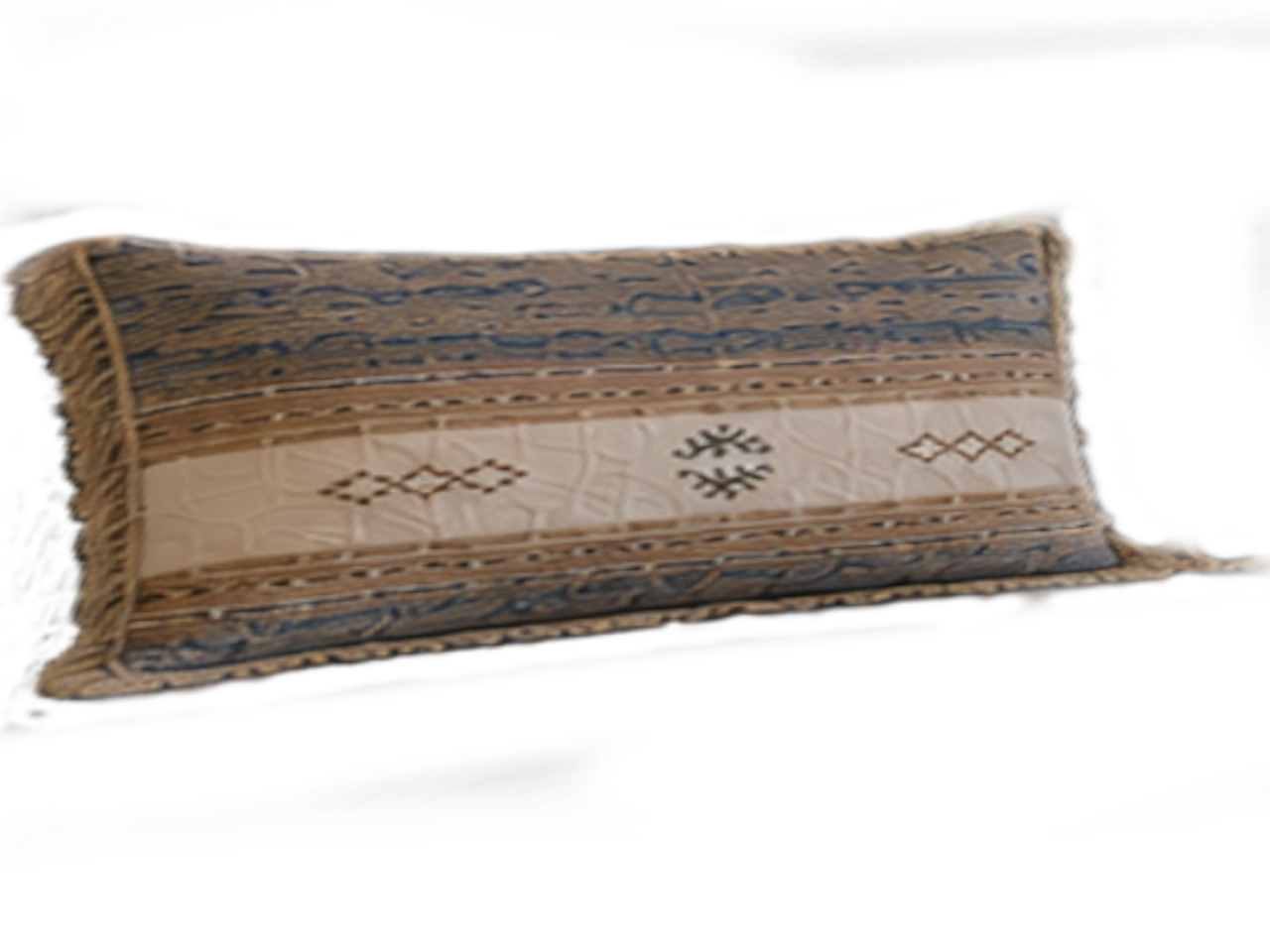 Moroccan Lumbar Fringe Pillow