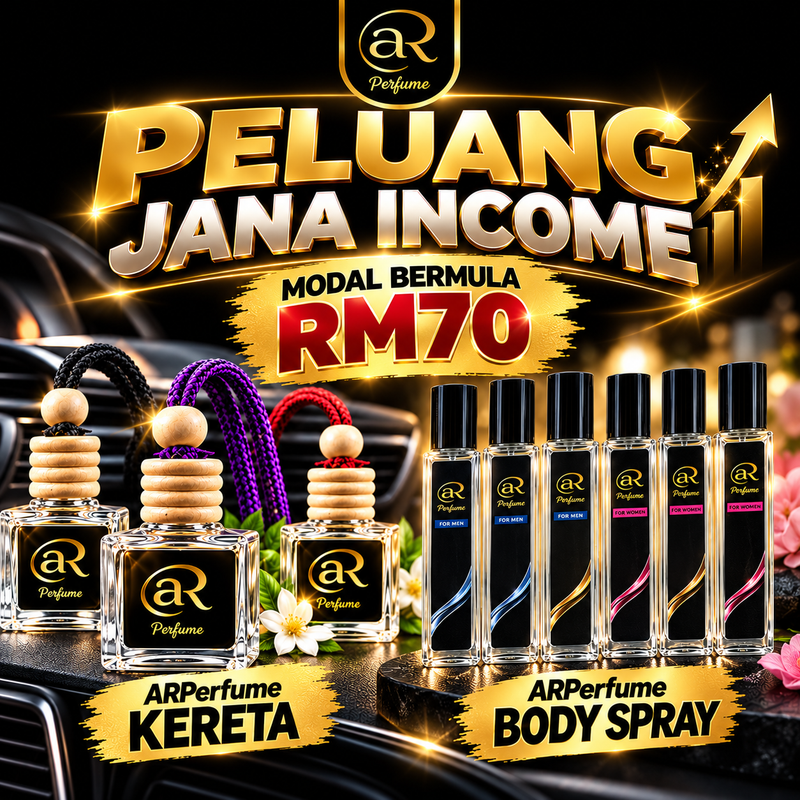 Peluang bisnes ARPerfume Body Spray dan perfume kereta dengan modal RM70