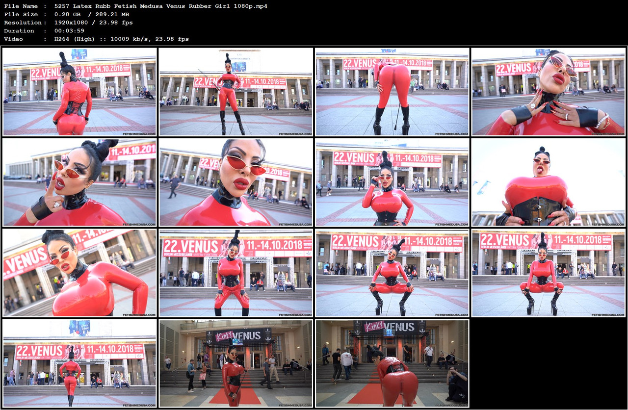 5257 Latex Rubb Fetish Medusa Venus Rubber Girl 1080p mp4
