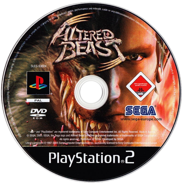 Altered Beast (NTSC-PAL) Logo DVD