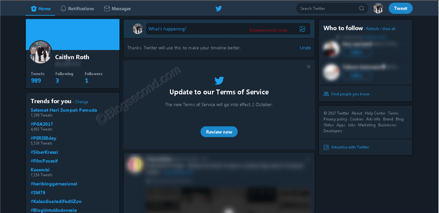 Mengaktifkan Modus Malam di Twitter