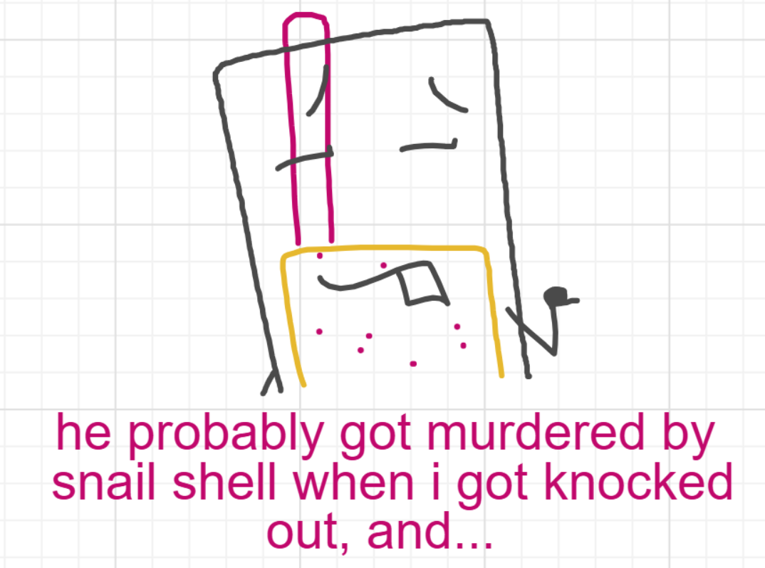 A panel from A Murder On The, episode six of the Board Boards object show by Furretwalk/WalkingFurret.