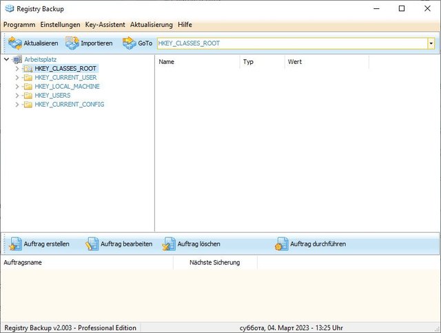 Registry Backup Professional 2.005