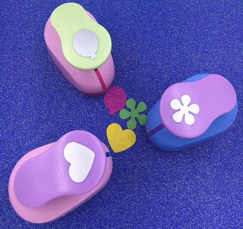 Set 3 Herramientas de perforación de globo corazón y flor 1 pulg