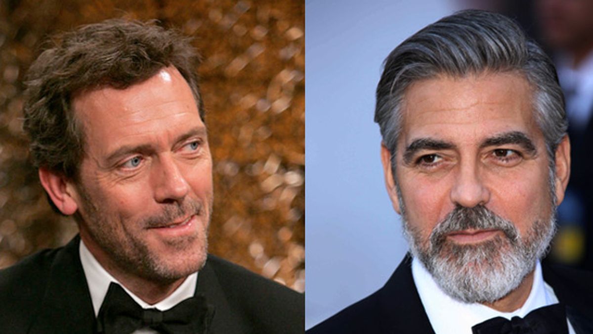 Los actores Hugh Laurie y George Clooney
