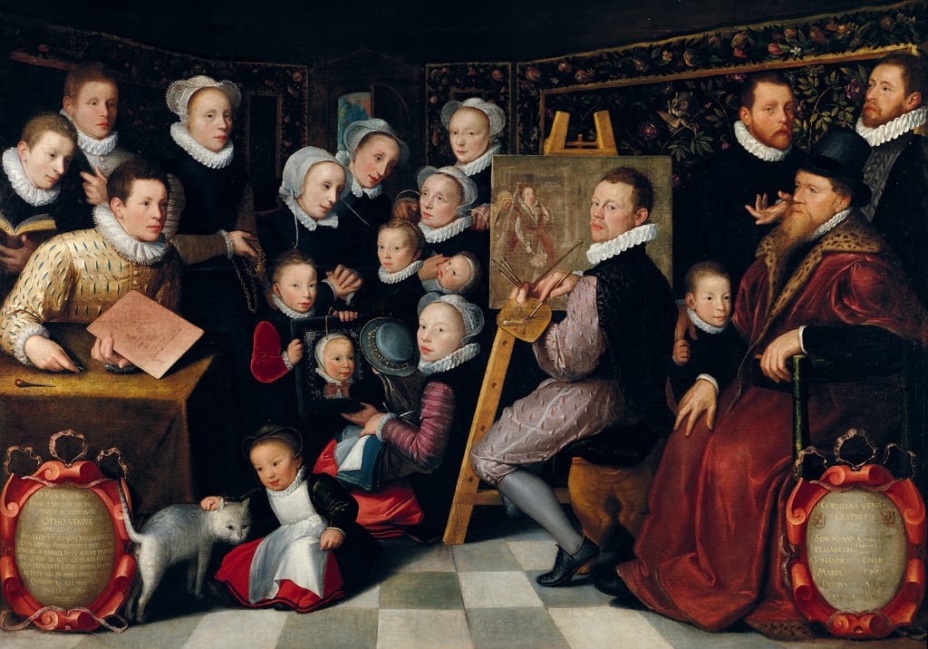 Otto-van-Veen-The-Artist-Painting-Surrounded-by-his-Family-1584-Meister-Drucke-106197