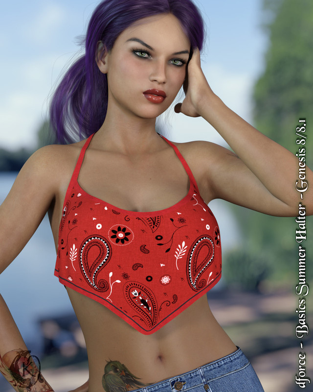 dforce - Basics - Summer Halter - Genesis 8