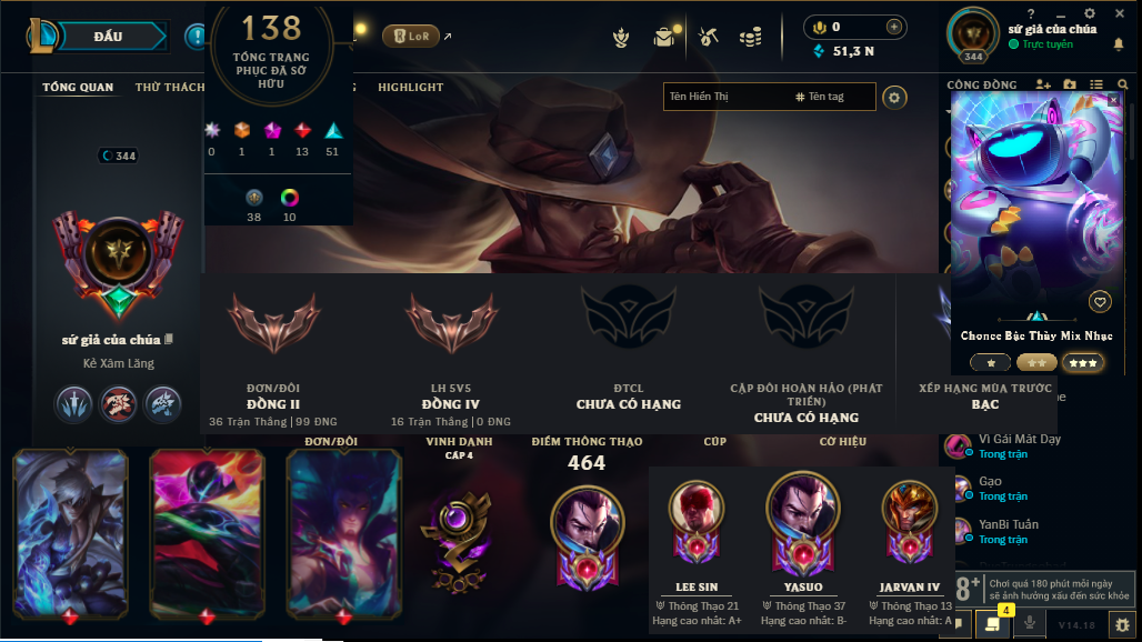 Acc LMHT # - Không Khung