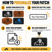 Steps to order a personalized laser engraved patch