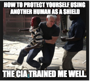 Anderson Cooper uses human shield