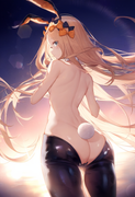 1girl, abigail williams (fate), from behind, lighting, {shiny skin}, {{nude, rev s-2623196479