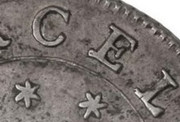 1 peseta Barcelona 1810 con resello de Brasil(?) 4761716l