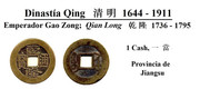  1 Cash del Eperador Qiang Long (1736-1795). Imperio Chino. 1-Dolar