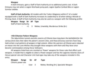 SoH - Dark Emissary   Weapons