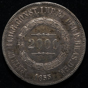 2000 reis. Imperio brasileño. 1855. TRP-7747