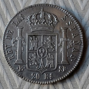 20 reales. Fernando VII. Barcelona. 1823. DSCF0931