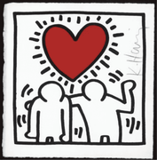 Haring-Untitled-Two-figures-with-red-heart-542x550