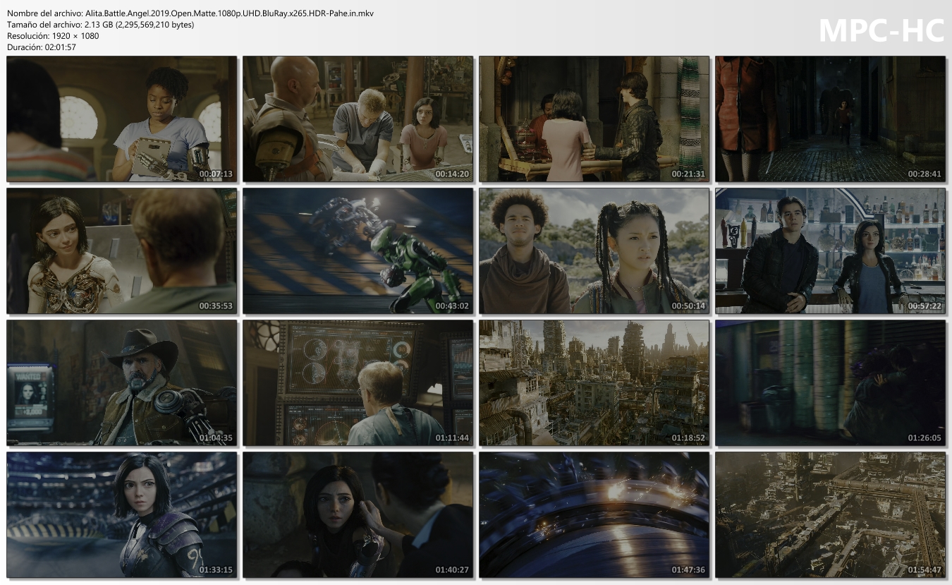 Alita Battle Angel (2019) [1080p OPEN MATTE] + VARIOS EXTRAS