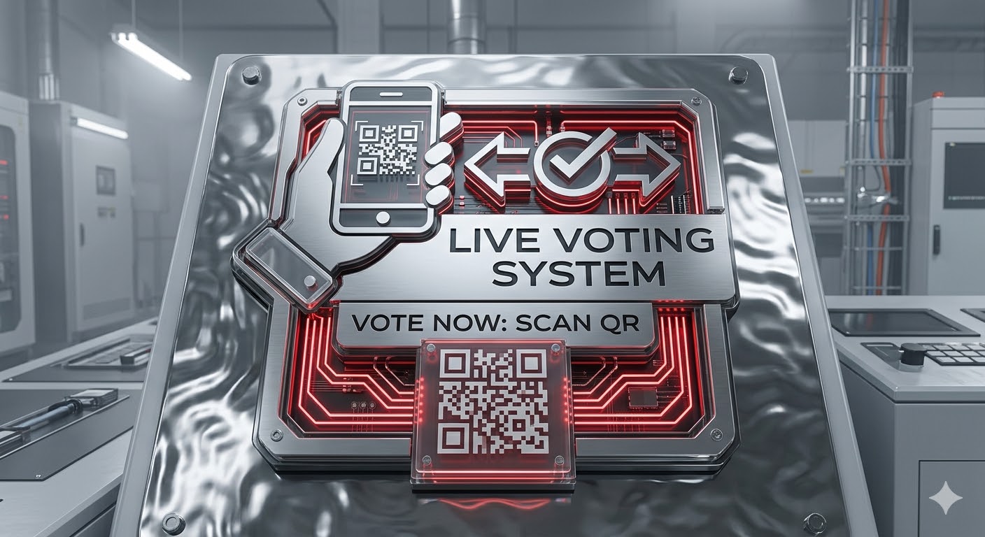 QRLive Voting app op smartphone