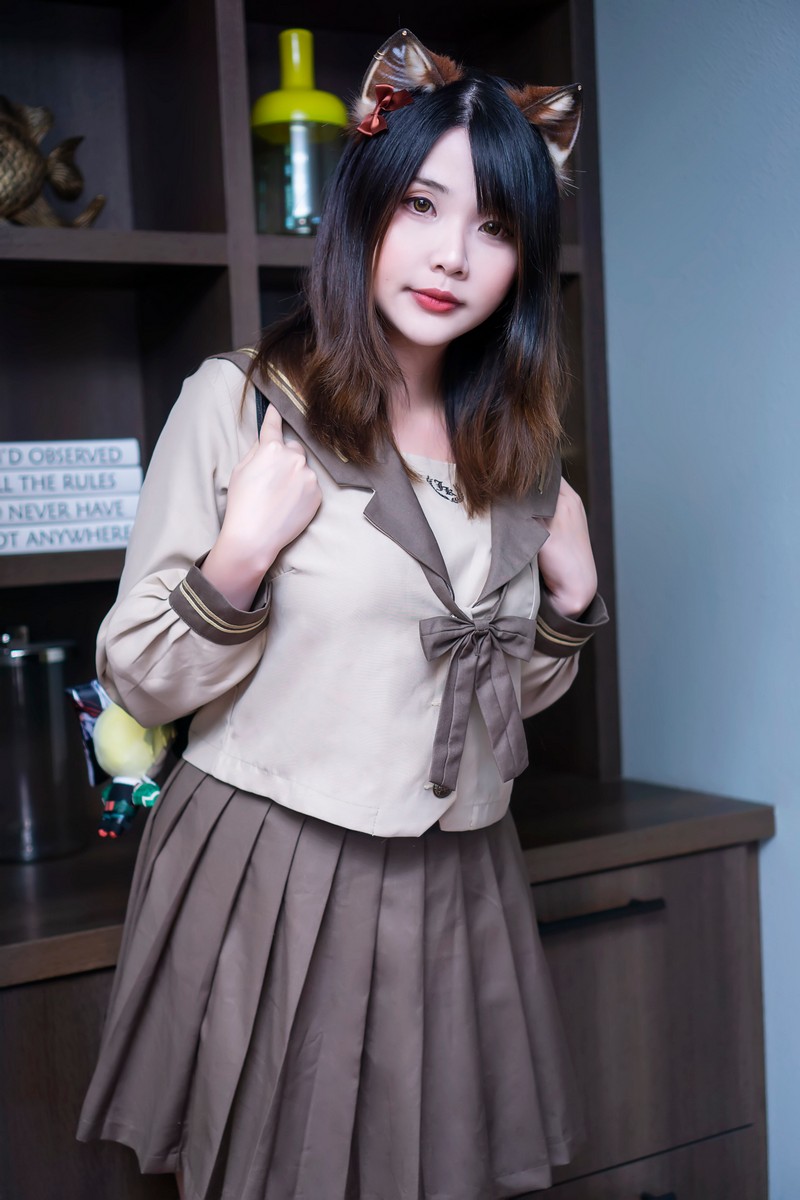 Hana Bunny 猫娘学生 Cosplay写真｜Kitty School Girl 高清图片合集[11P-17.1M]插图