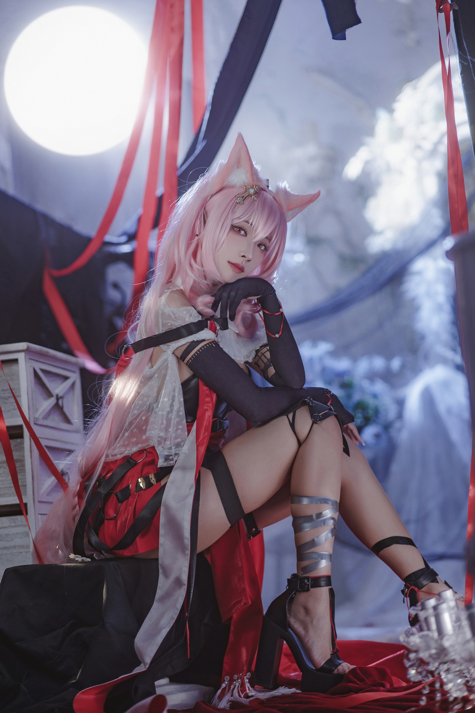 宮本桜 明日方舟 鸿雪 Cosplay 写真｜干员主题 高清图集（18P｜215MB）插图4