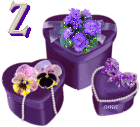 Corazones Color  Violeta Z