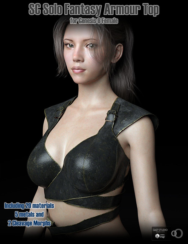 SC Solo Fantasy Armour Top 01 for Genesis 8 Female