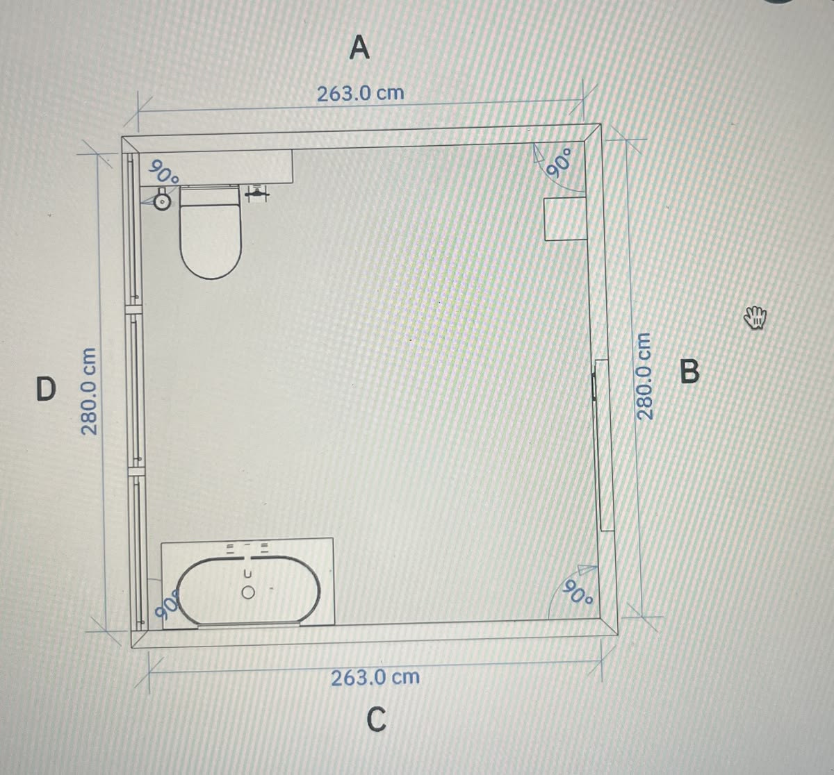 Badkamer plattegrond