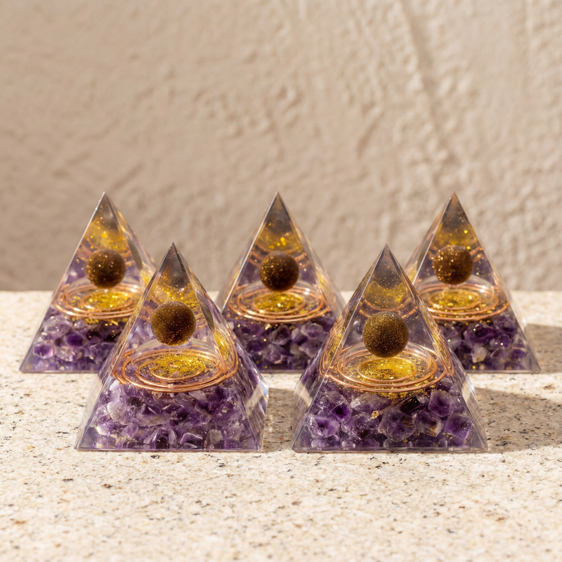 5 Orgonite Pyramids