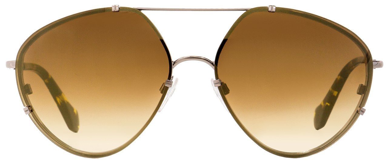 Balenciaga BA85 14G Gold Round Brown Mirror Non-Polarized  display picture 3